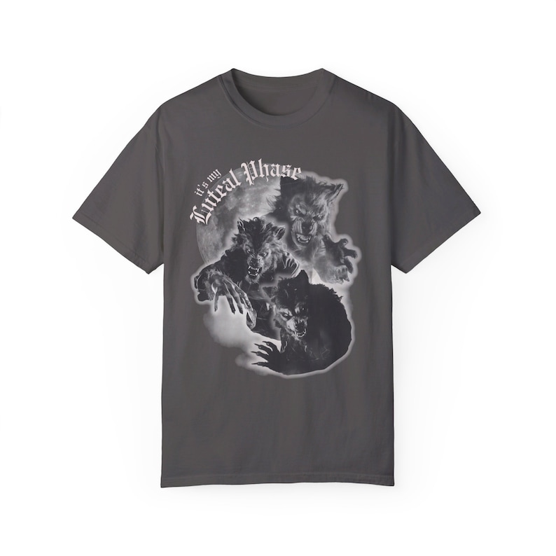Chemise loup-garou phase lutéale - T-shirt drôle pleine lune couleurs confort image 9