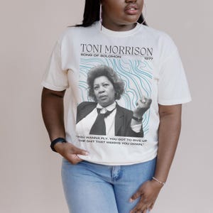 Women's T-Shirts [Out of Print] Toni Morrison / Song of Solomon Scoop Neck Tee (Purple) (Womens) Out of Print] Toni Morrison / Song Solomon Tee (Purple