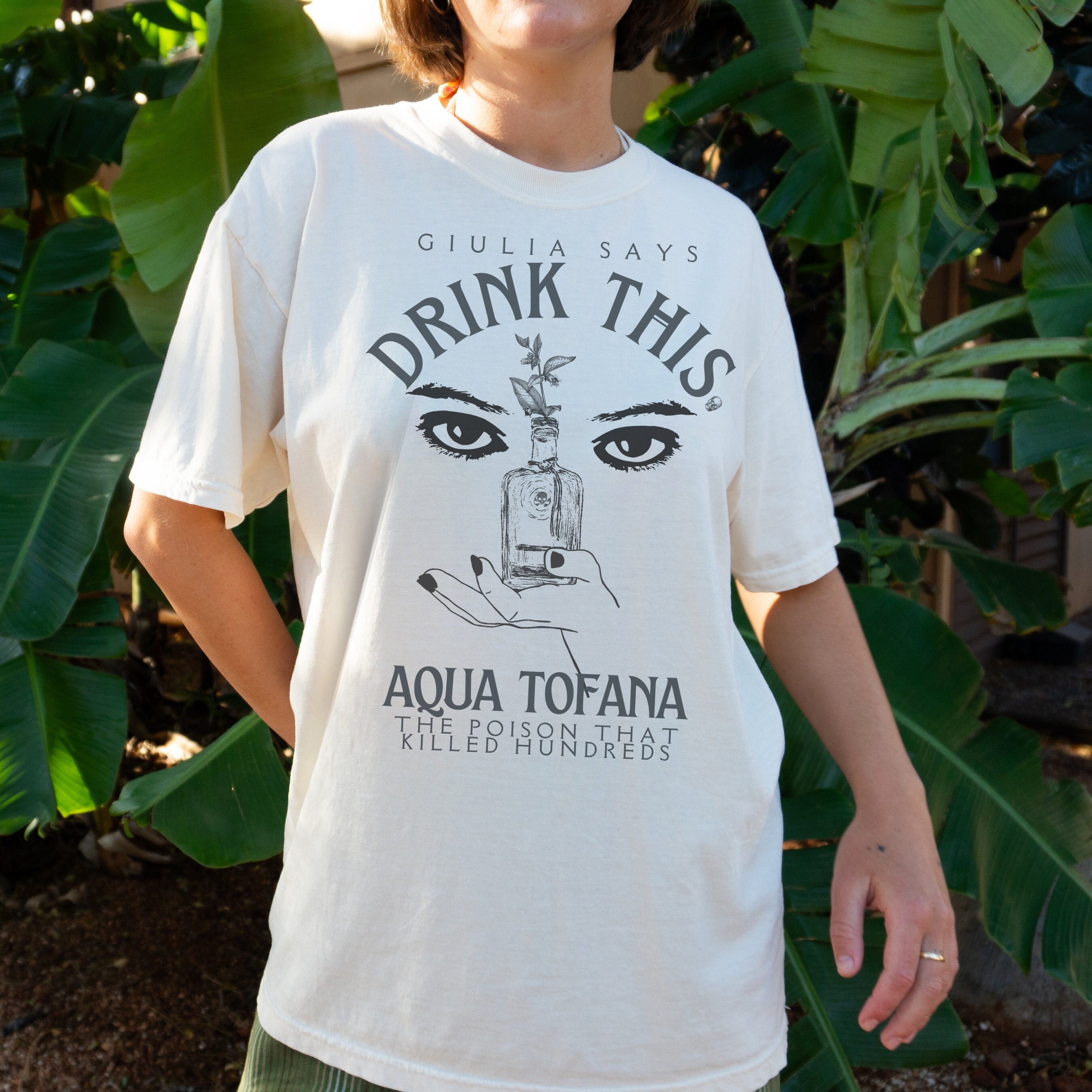 Aqua Tofana Poison Comfort Colors Shirt – Dark Academia Goth Tee