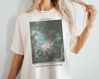 The Swing Shirt Comfort Colors Fragonard Art Shirt Rococo French Art Shirt Unisex Artsy Aesthetic Light Academia Art History Gift