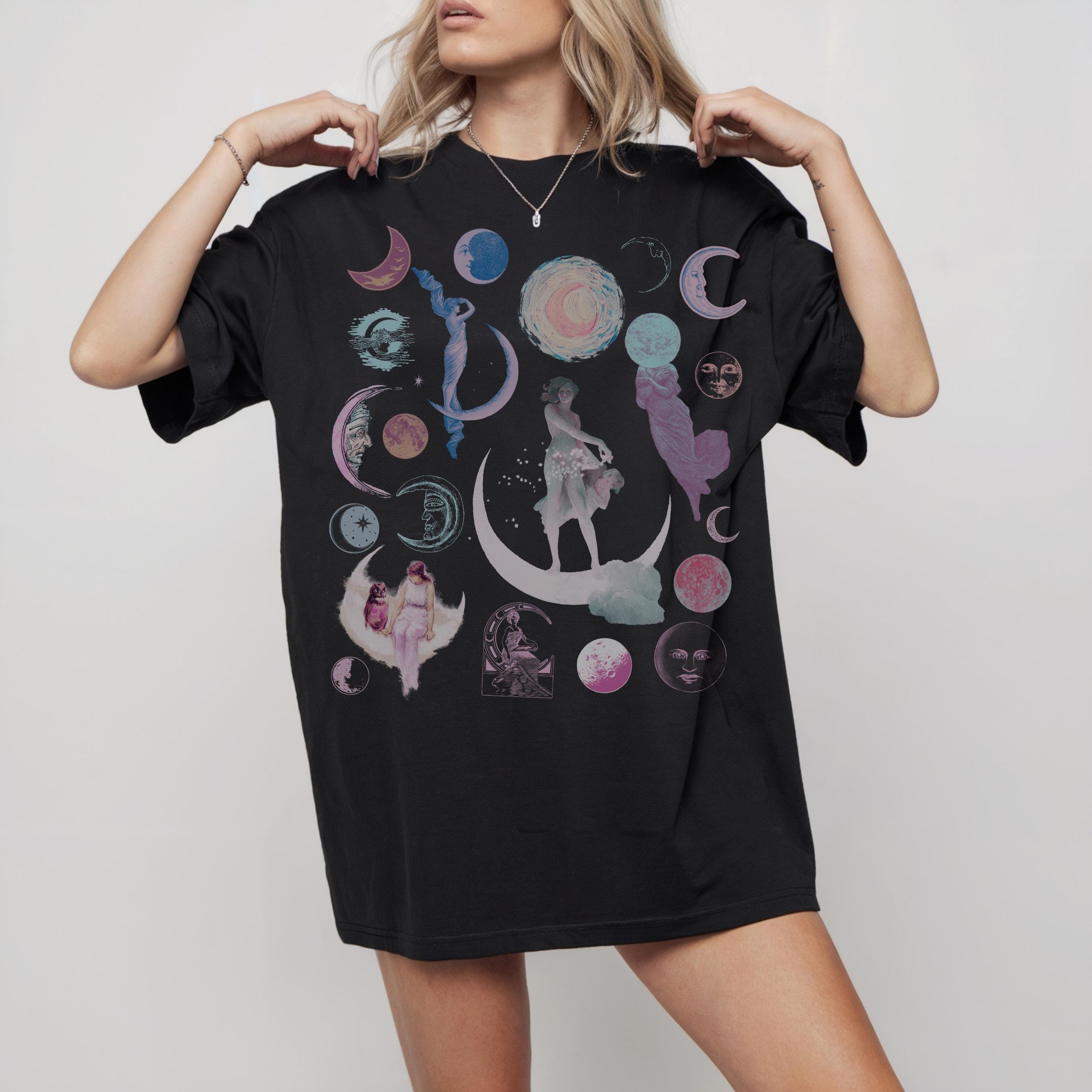 Whimsical Moon Collage Shirt: Comfort Colors Unisex Shirt