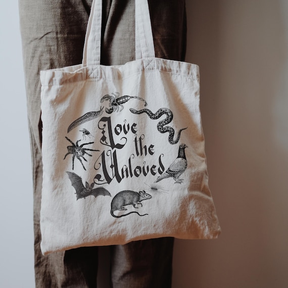 Love the Unloved Cotton Tote Bag: Retro Bugs & Vermin Design
