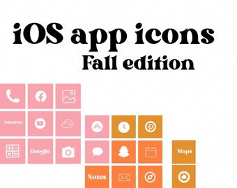 iOS App icons fall pumpkin spice color