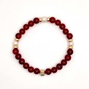 Trinity Jade Pearl Bracelet • Adjustable • High Vibe Copper • 14K Gold Plate Chain main image 1