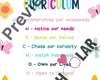 A3 Digital Poster/Notebook Cover - Unschool Curriculum