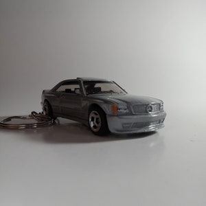 Mercedes-Benz 560 SEC AMG HotWheel keychain Car keychain Keychain Truck Car Car guy Gift Car guy gift toy car toy Car enthusiast collectible