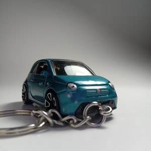 Fiat 500e HotWheel keychain Car keychain Keychain Truck Car Car guy Gift Car guy gift toy car toy Car enthusiast collectible