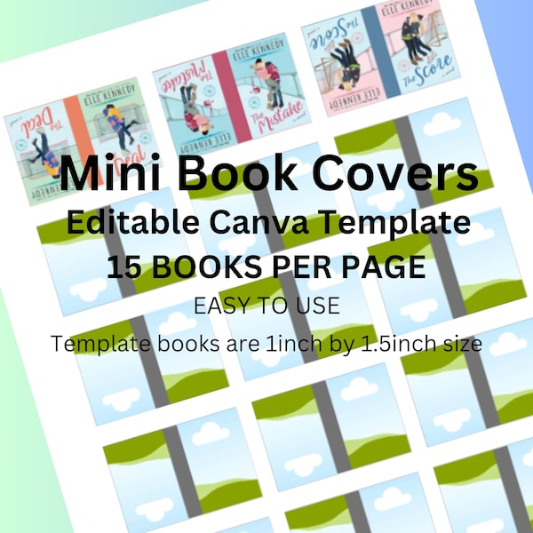 Editable Mini Book Covers Canva Template, Miniature Books for Decor, Tiny Book DIY, Books for Jars