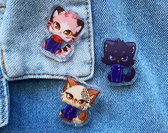 Jujutsu Kittens! Acrylic Pins || 20 Designs / JJK Anime Inspired