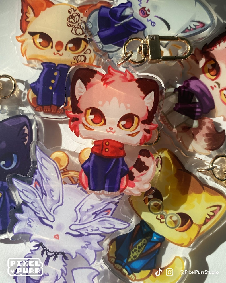 Jujutsu Kittens! Acrylic Keychains || 20 Designs / JJK Anime Inspired