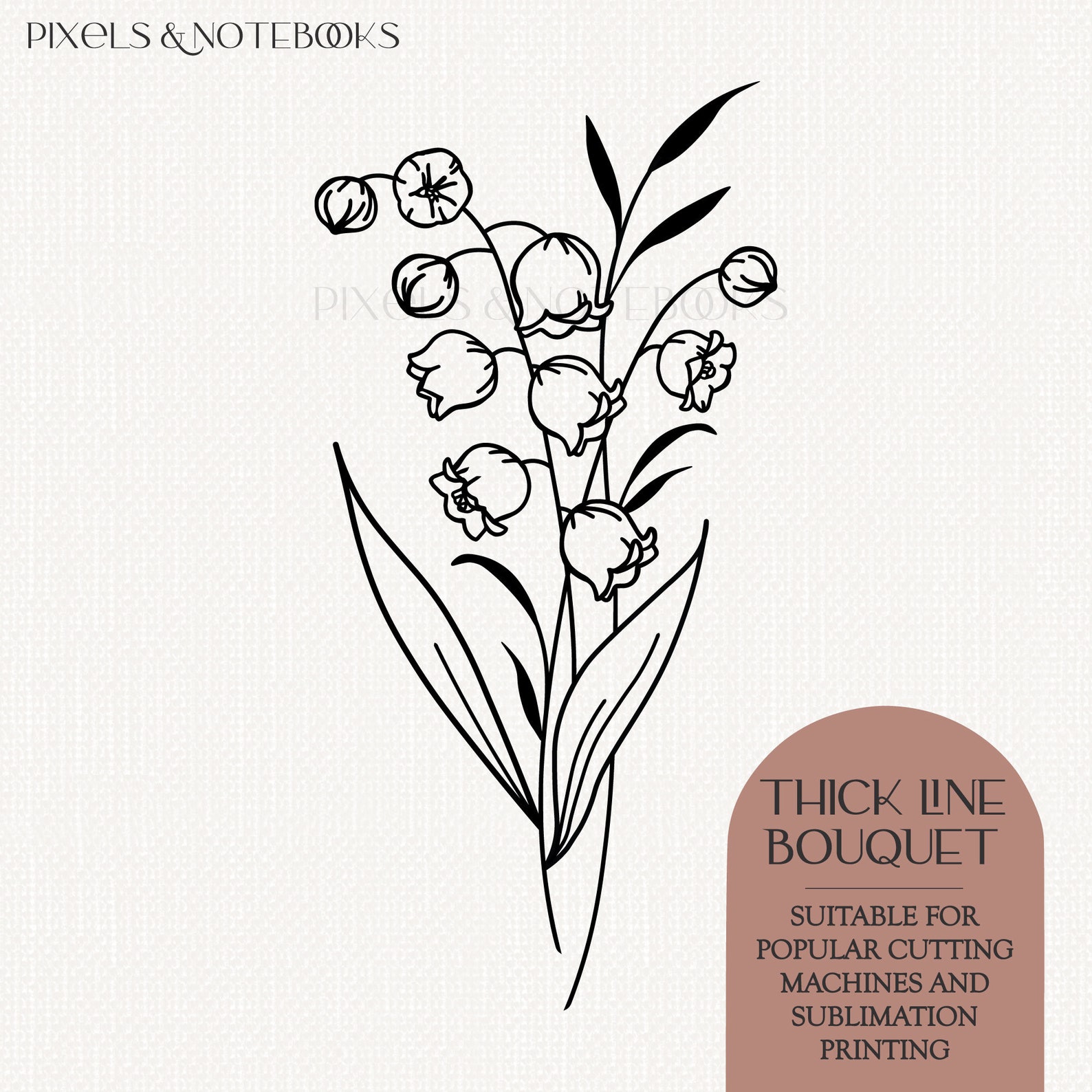 Lily of the Valley Svg May Birth Flower Birth Month Flower Bouquet SVG