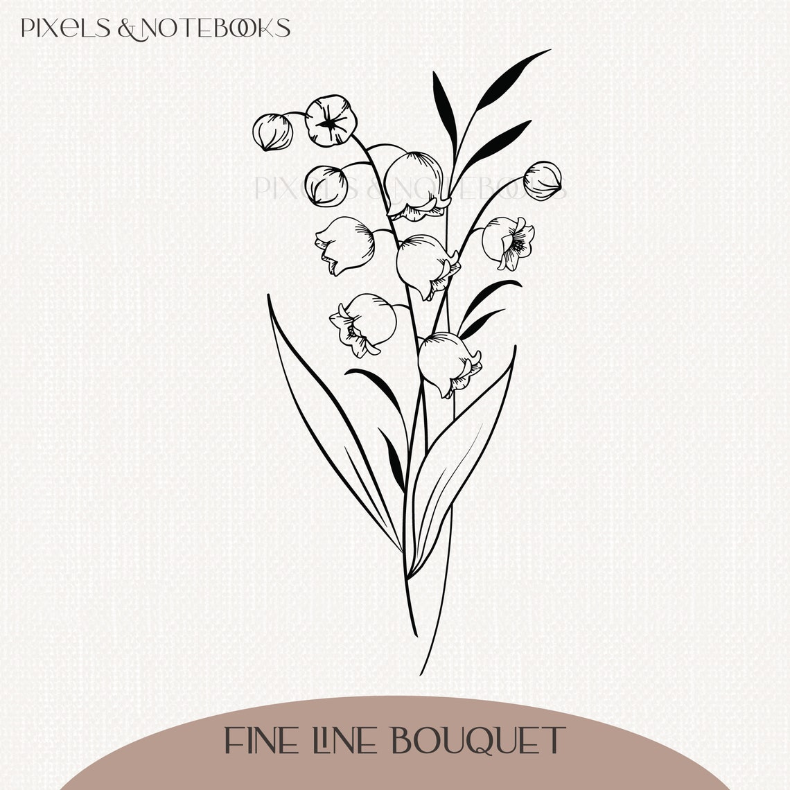 Lily of the Valley Svg May Birth Flower Birth Month Flower Bouquet SVG