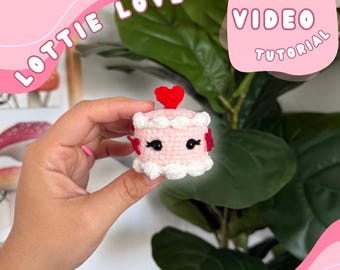 Lottie Love Cake Crochet Pattern | Valentine's Cake | Pink Crochet | Valentines Crochet Pattern