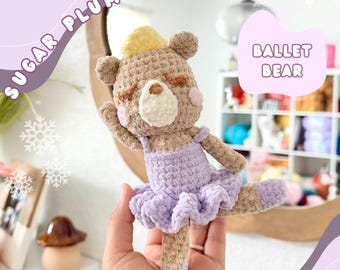 BUNDLE | Fairy Princess Bear | 3-in-1 crochet pattern | sugar plum fairy | The Nutcracker | Low-Sew crochet | Bear | Ballerina Doll | Mariah