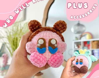 BUNDLE | 7-in-1 Who will Kir(be) crochet collection PLUS accessories | pattern bundle | market crochet pattern | video game crochet pattern