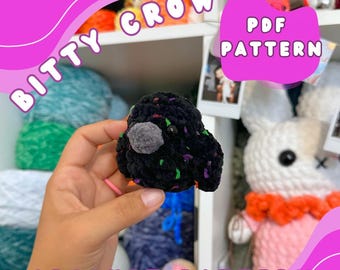 Bitty Crow | Mini Friend | Fun Size Halloween Pattern | Low Sew Crochet Pattern | Market Crochet Pattern | Quick Crochet