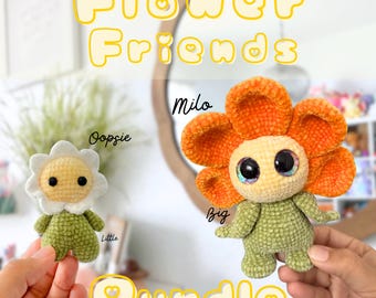 BUNDLE Flower Friend Crochet Pattern bundle | Cute Crochet Pattern | Easy Crochet | Spring Crochet | Crochet Flowers | Heirloom Crochet