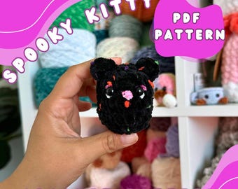 Spooky Kitty | Mini Friend | Fun Size Halloween Pattern | Low Sew Crochet Pattern | Market Crochet Pattern | Quick Crochet