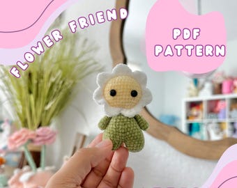 Oopsie Daisy Flower Friend Crochet Pattern | Crochet Flower | Crochet Doll | Cottage Core Crochet Pattern | Cute Crochet