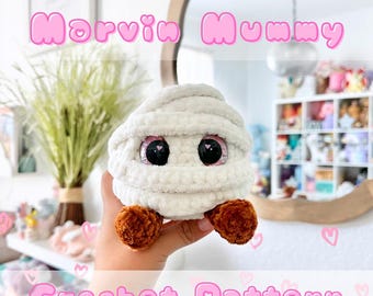 Marvin Mummy crochet pattern | Halloween crochet pattern | Cute Halloween | Spooky Crochet | Easy Crochet | Crochet Mummy