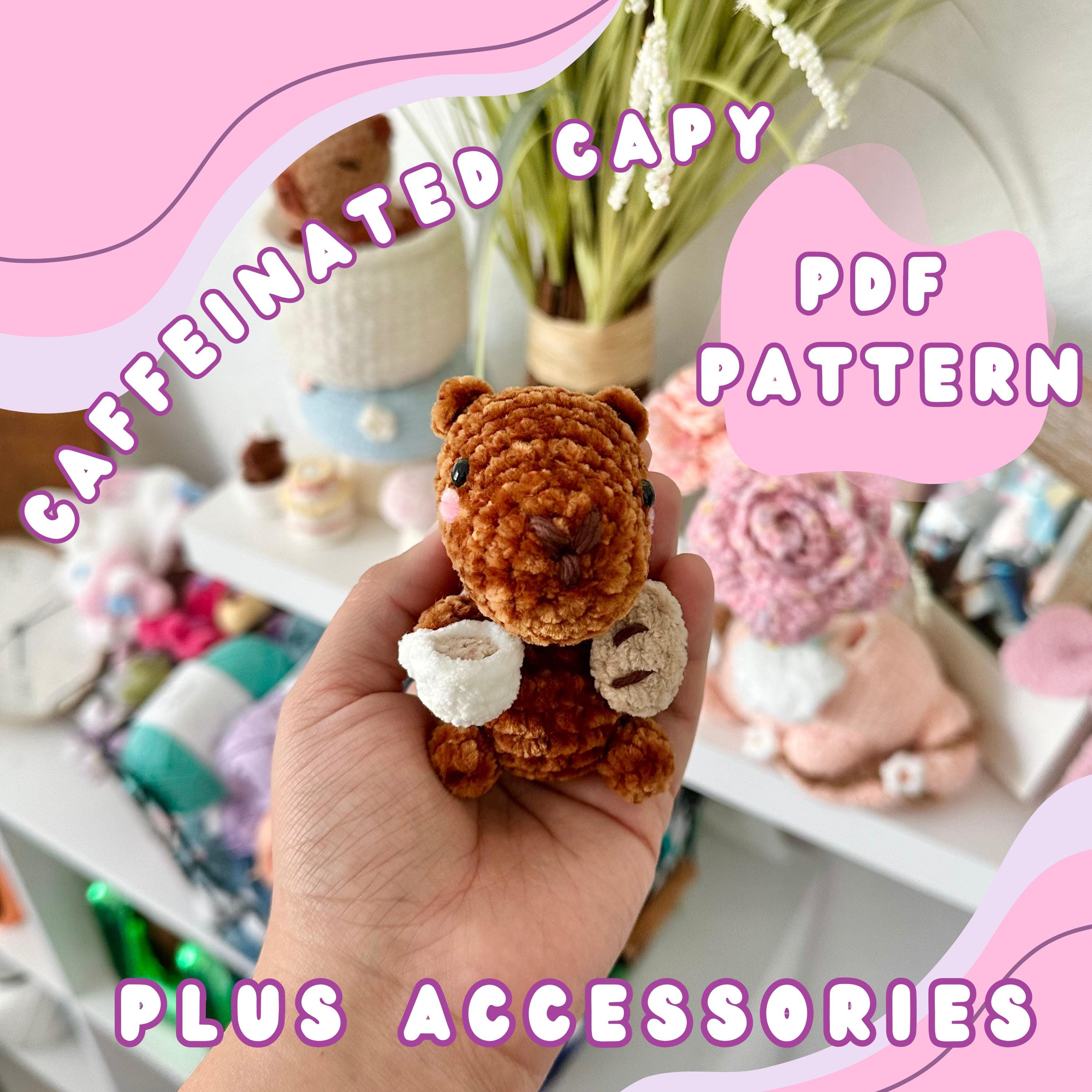 37 Capybara Crochet Patterns for Cute Amigurumi, Plushies, and Giftable Makes 16 Caffeinated Capy Crochet Pattern Capybara w/ accessories