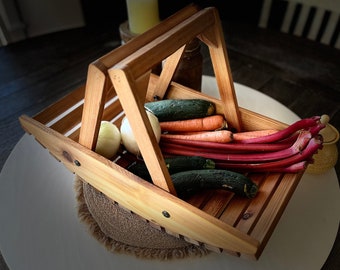 Ritningar för picknickkorg i trädgården | Byggplan för träbearbetning (digital nedladdning)