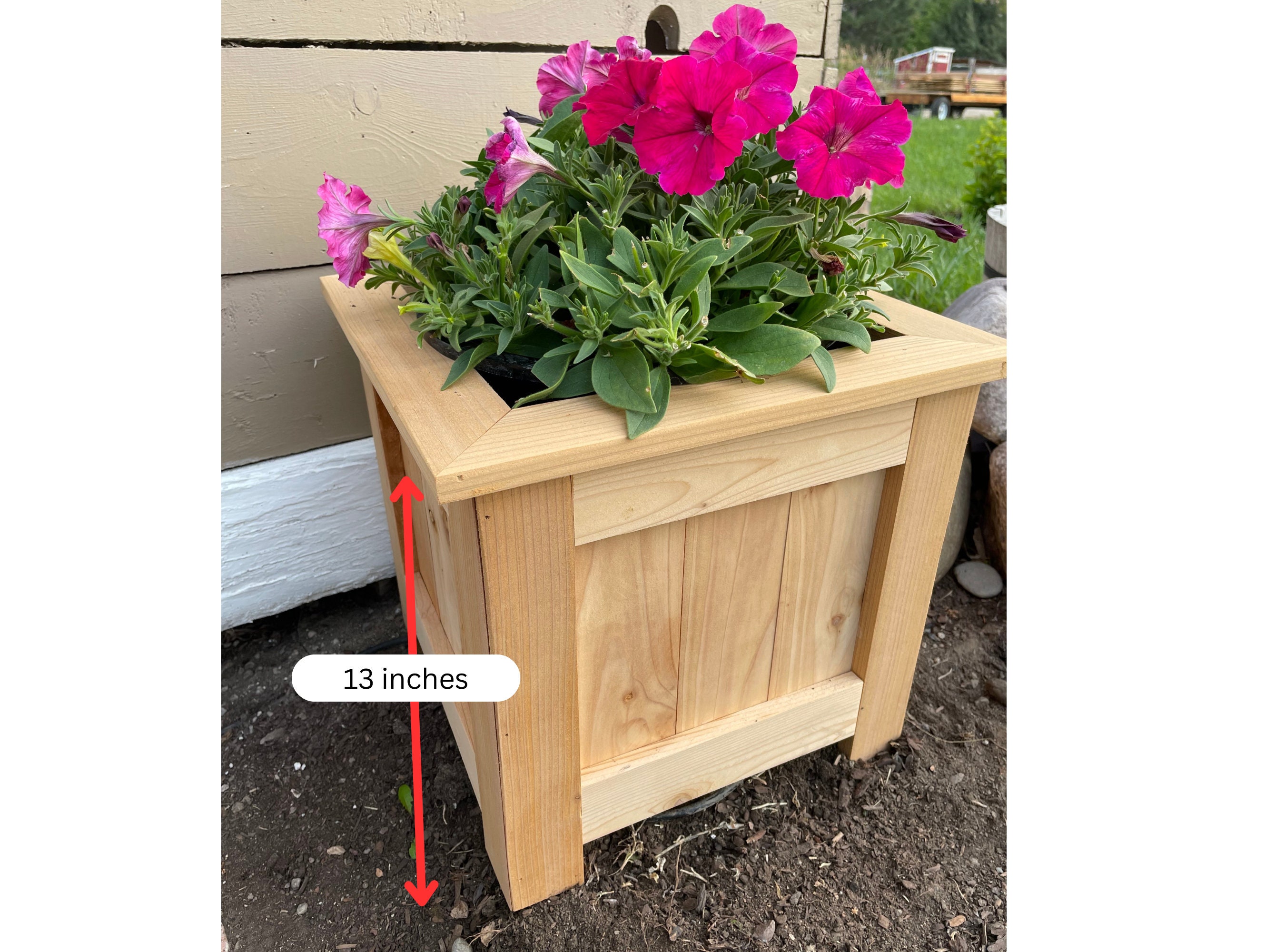 Planter Box Plans - 13-inch | Cedar Flower Box | Outdoor Planter | DIY ...