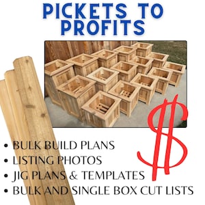 Planter Box Side Hustle Starter Paket | Bauen Sie Planter Boxes in Chargen für Big Profit | Holzbearbeitungsplan | Zedernholz Blumenkasten | DIY Projekt