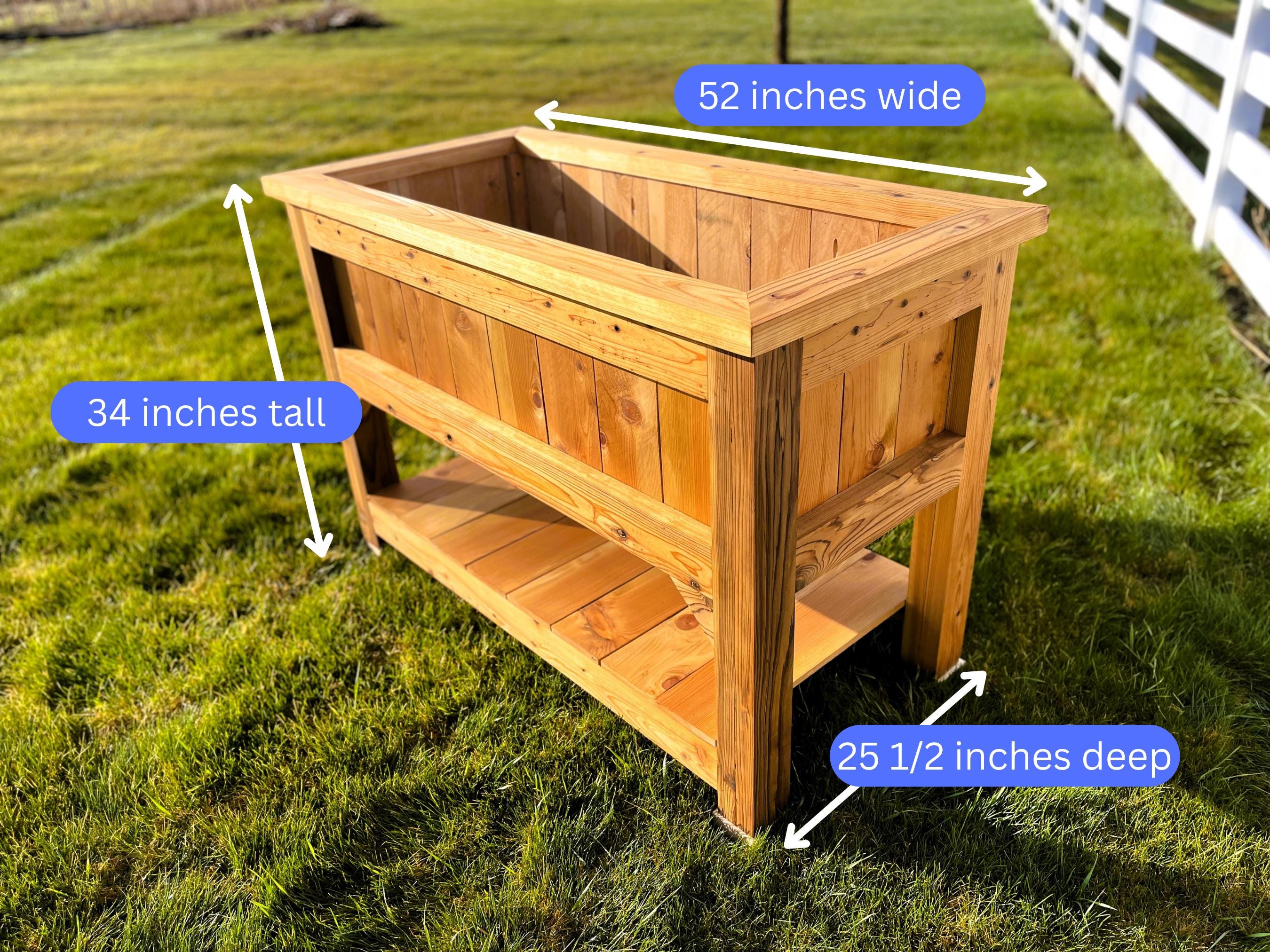 Cedar Raised Planter Box Plans | DIY Garden Bed (PDF) - Etsy