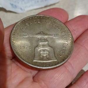 Moeda mexicana de onça grande de prata Onza do México de 1979