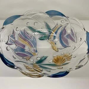 Vintage Mikasa Savoir Vivre Key Largo Tropical Fish Glass Bowl