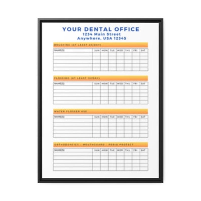 Dental Hygiene Homecare Habit Tracker/ Daily Planner/ Weekly Planner