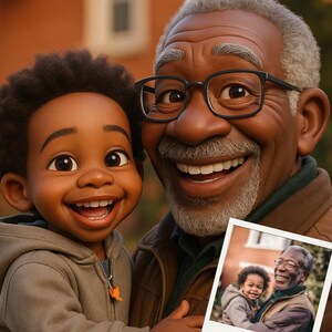 Custom Pixar Portrait Cartoon Portrait from Photo Become a Pixar Character Digital Custom 3D Portrait Pet Cartoon Artwork Wallart Gift
