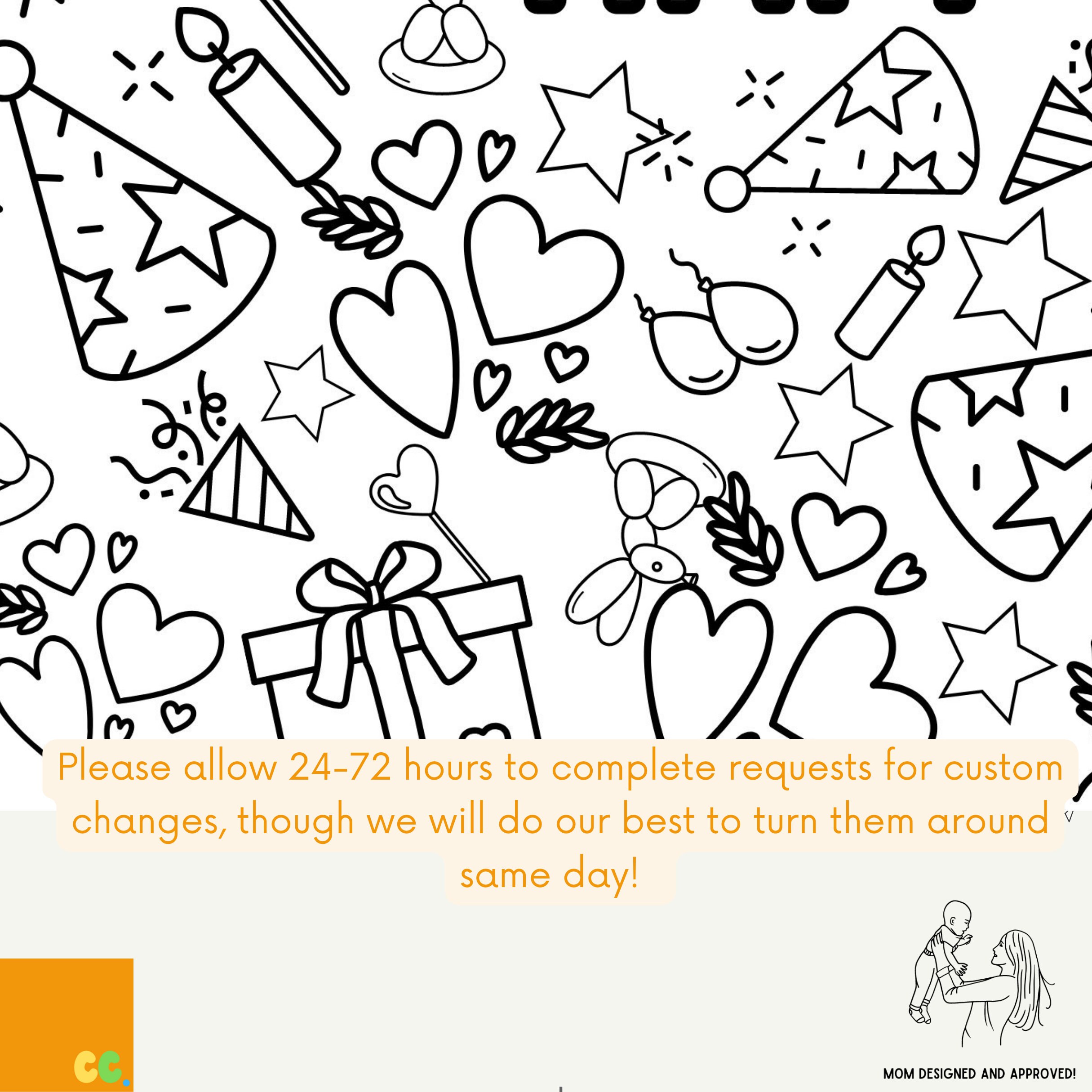 GIANT Coloring Table Runner and Sheets Great for Birthday Parties and