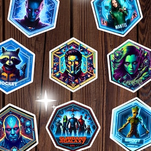 The Guardians of Galaxy Stickers , Main Characters Fom The Guardians of Galaxy Collection Stickers.