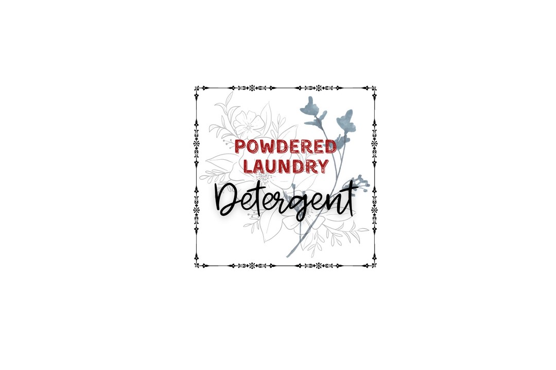 Powdered Laundry Detergent Label Etsy