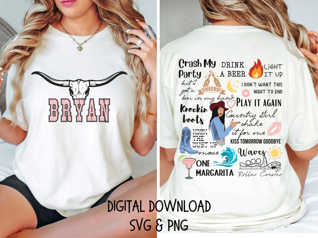 Luke Bryan SVG & Luke Bryan PNG for Country Music Concert SVG Etsy