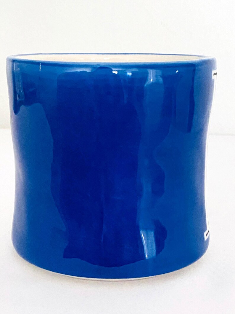 Anthropologie Colorway Monogram “L” Ceramic Blue Mug image 5