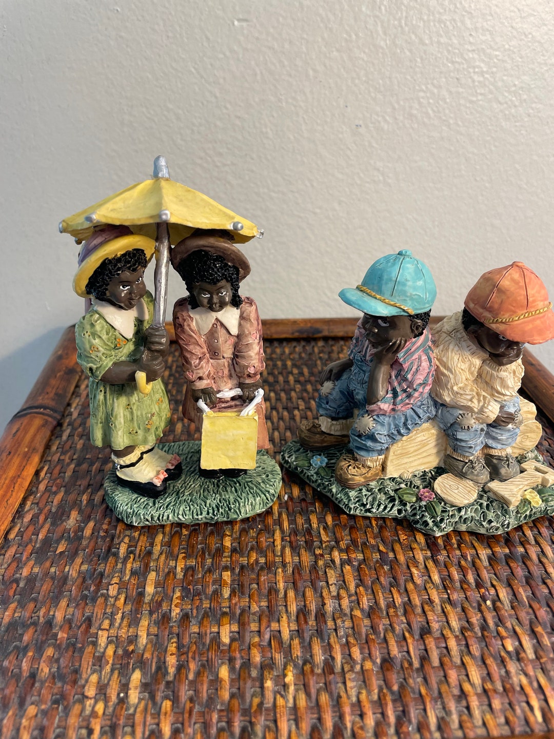 African American Figurine Set Etsy