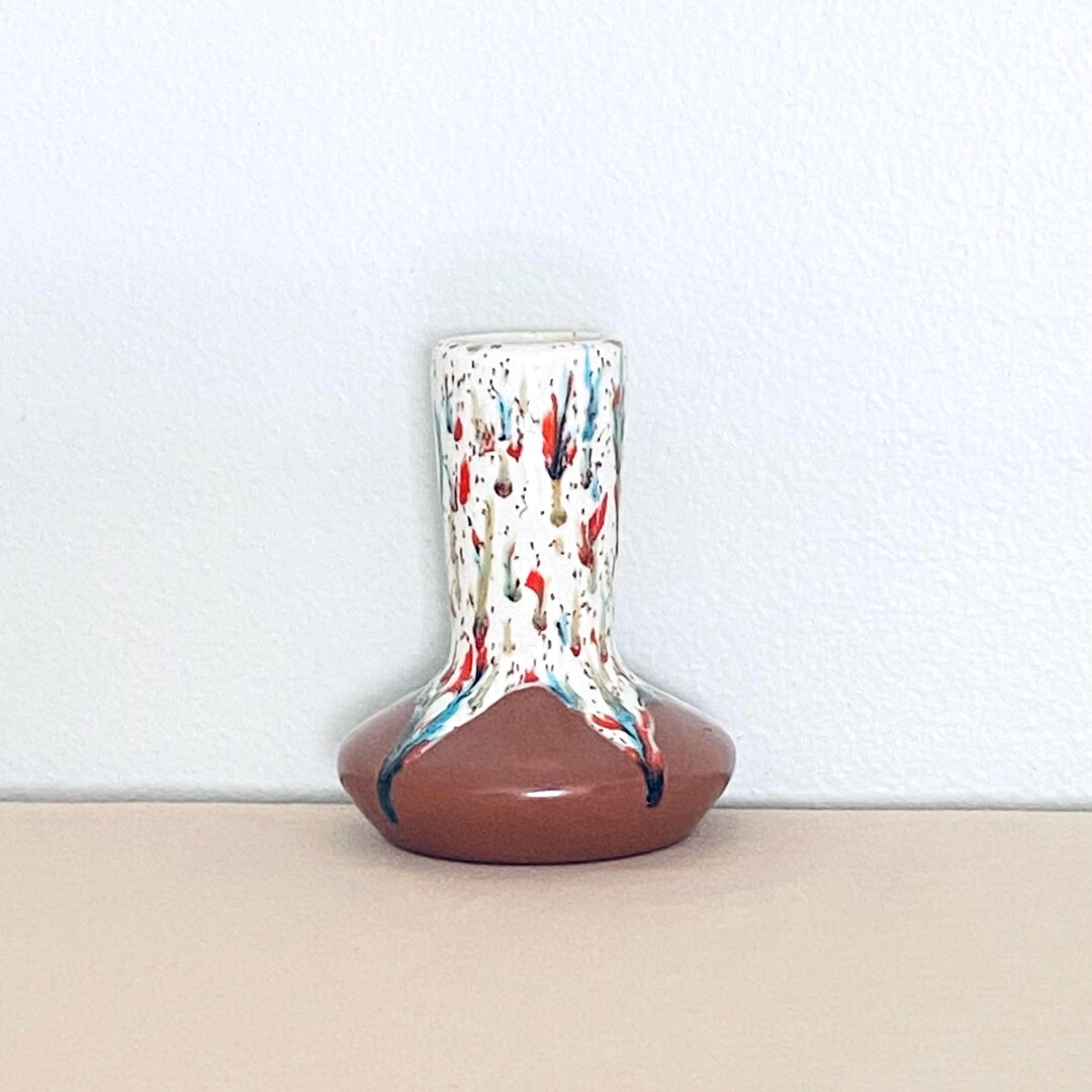1960s Hand Painted Ceramic Bud Vase - Etsy