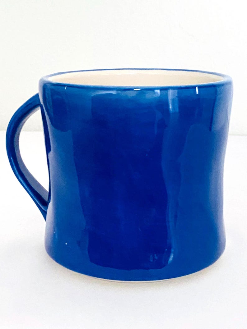 Anthropologie Colorway Monogram “L” Ceramic Blue Mug image 4