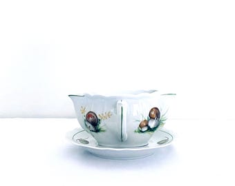 Ph. Deshoulieres Lourioux Le Faune Porcelain Saucier/Gravy Boat