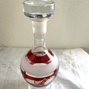 Vintage Bohemia Crystal Decanter And Stopper
