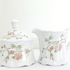 Eschenbach Bavaria-Germany Porcelain Sugar Bowl And Creamer