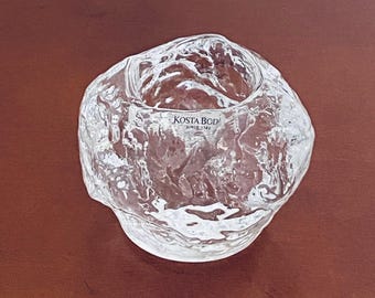 Large, In Box, Ann Wolff Design Kosta Boda Snowball Votive Holder