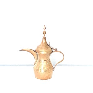 Vintage Middle Eastern Solid Brass Coffee Pot