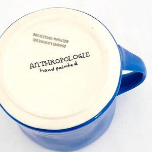 Anthropologie Colorway Monogram “L” Ceramic Blue Mug image 9