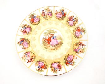 1950s NC Western Germany Handpainted Love Story Plate