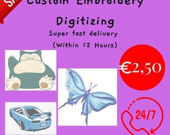 Custom embroidery digitizing, embroidery digitizing, embroidery service digitizing, image digitizing embroidery, logo digitizing, PES, DEZ