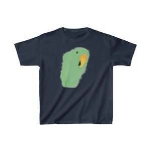 KIDS  Eclectus Parrot Tee - Watercolor Male Eclectus Parrot T-Shirt, Gift for Bird Lover, Parrot Owner, Girls Boys, cute parrot, Nature